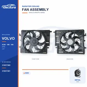 Ensemble ventilateur de refroidissement de radiateur pour Volvo XC60 / V90 600 W 31657360 Alimentation en vrac
