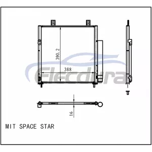 7812A229 Mitsubishi Mirage L3 2014-2015 L3 / 1.2LA/C Kondensor Inti 16mm