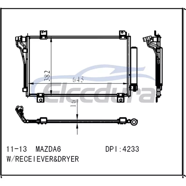GEG161480 Mazda 6 2011-2013 A/C kondensator