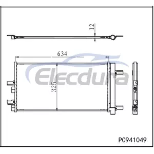 64539286712 MINI Cooper Countryman 2018-2021 A/C コンデンサー ドライヤー付き