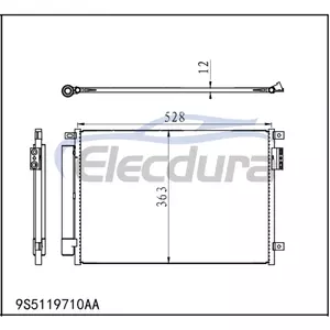 9S5119710AA Ford Fiat 500 2008-2023 Skraplacz klimatyzacji