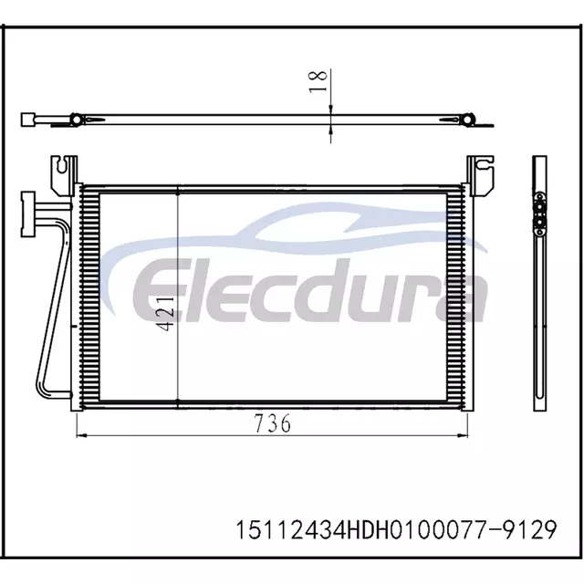 15112434 GMC C4500-C8500 2003–2007 A/C-Kondensator
