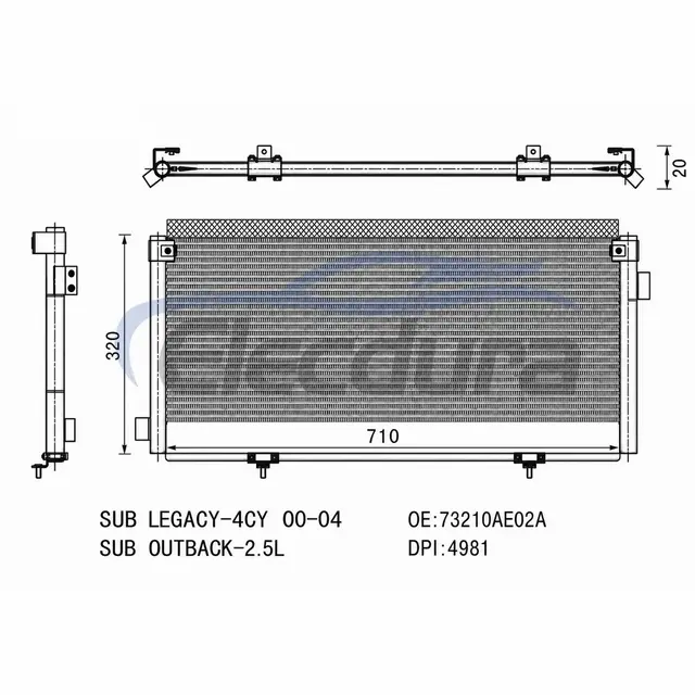 73210AE010 Subaru Legacy 2000-2004 Конденсер кондиционера