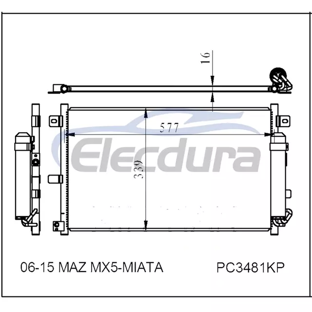 NE5161480C Mazda Mx5-Miata 2006-2015 Конденсатор кондиціонера