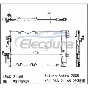 93178959 Opel Astra H 2004+ Condensatore A/C