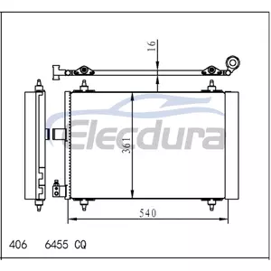 6455 CQ Peugeot 406 8b 1995-2005 Condenseur de climatisation