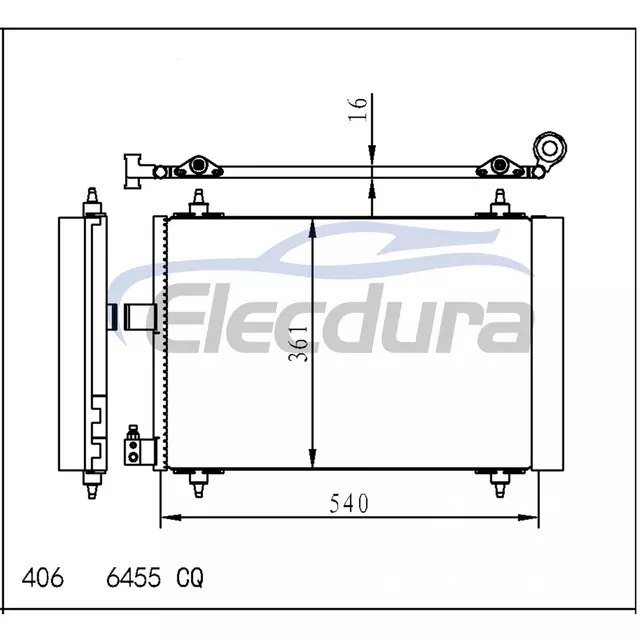 6455 CQ Peugeot 406 8b 1995-2005 A/C Condenser