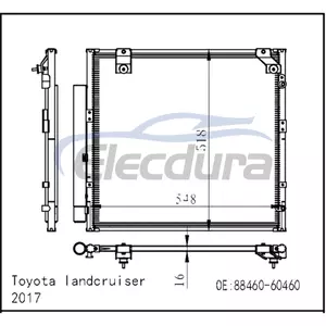 88460-60460 Конденсатор кондиционера Toyota Landcruiser в сборе