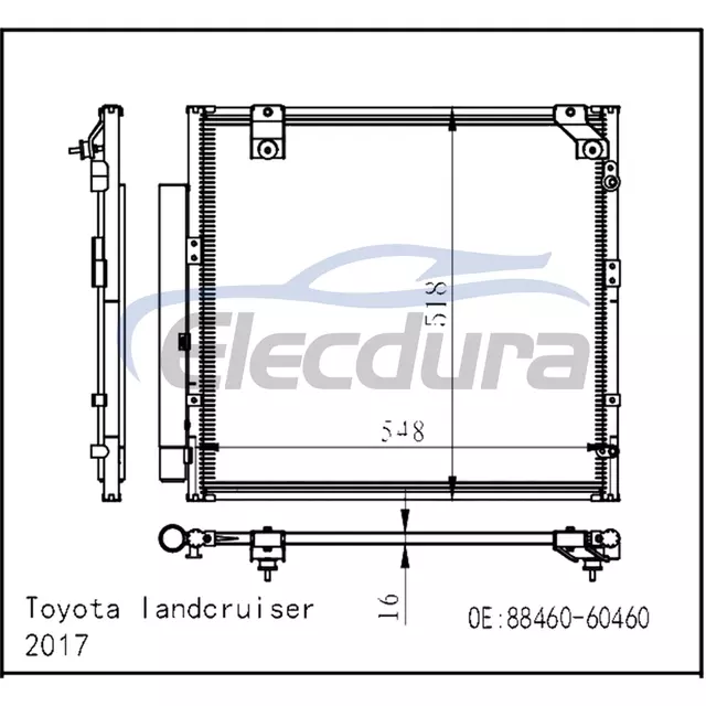 88460-60460 Конденсатор кондиціонера Toyota Landcruiser