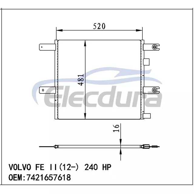 F1FZ19712B Ford Focus 2015–2018 1.0LA/C Kondensatorbaugruppe