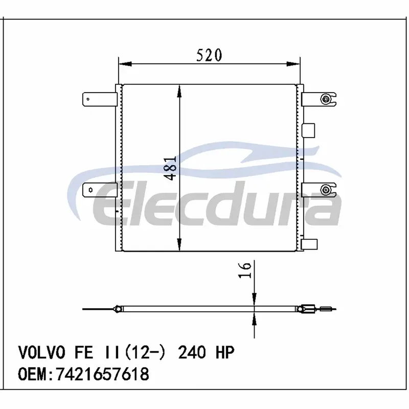 F1FZ19712B Ford Focus 2015-2018 1.0L Condensatore A/C Gruppo