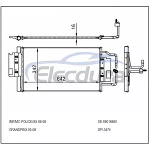 PC3474P ビュイック アリュール 2008-2009 エアコン コンデンサー