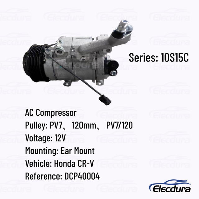 Compresor de aire acondicionado 10S15C 12V PV7/120 para Honda CR-V DCP40004