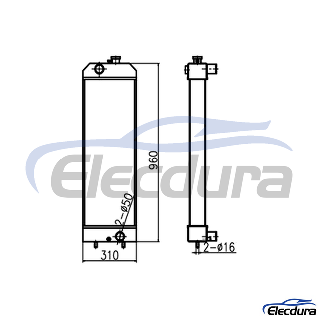 281-3625 Caterpillar E312D Nov&aacute; verze vodn&iacute; n&aacute;drže Chladič j&aacute;dro