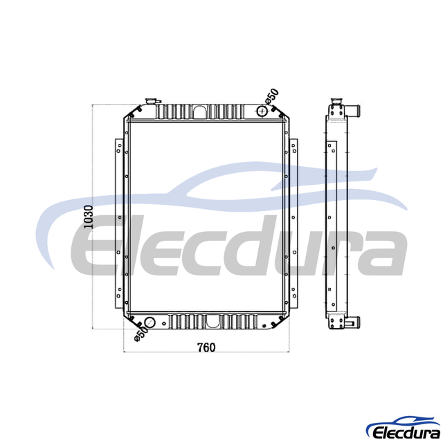 206-03-61410 كوماتسو PC220-6 ردياتير