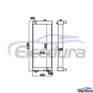 353-5549 Caterpillar 329D 물탱크 라디에이터