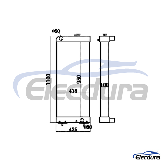 353-5549 Caterpillar 329D 물탱크 라디에이터
