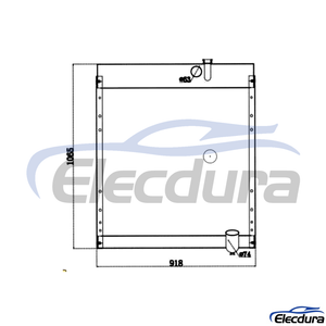 8N0073 Caterpillar 120G/140G watertank Radiateur kern