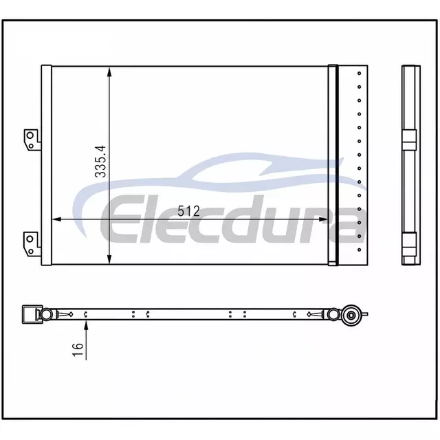 PC3965P Acura ILX 2013-2022 Skraplacz klimatyzacji