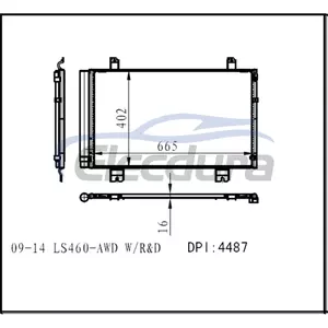 8846050240 Lexus LS460 AWD 2009-2014 Zesp&oacute;ł skraplacza klimatyzacji
