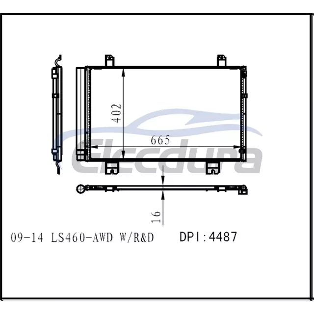 8846050240 Lexus LS460 AWD 2009-2014 Zesp&oacute;ł skraplacza klimatyzacji