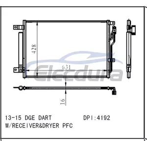 55111484AC Dodge Dart 2013-2016 Condensator A/C