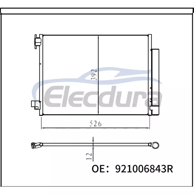 921006843R Nissan Micra 2016+ Конденсатор кондиціонера