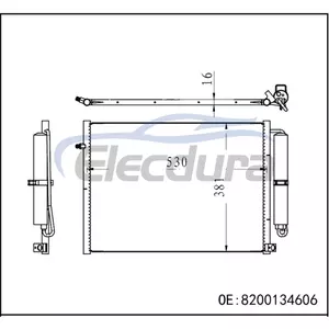 8200134606 Renault Clio III Grand Modus 2004-2014 A/C kondensator