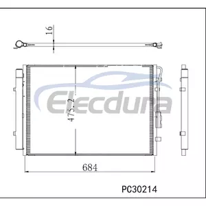 97606-S8600 Hyundai Palisade 2021-2022 A/C kondenz&aacute;tor s přij&iacute;mačem/vysoušečem