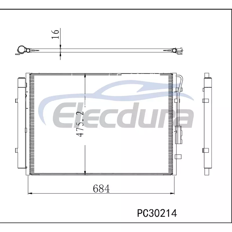 97606-S8600 Hyundai Palisade 2021-2022 kl&iacute;makondenz&aacute;tor vevővel/sz&aacute;r&iacute;t&oacute;val