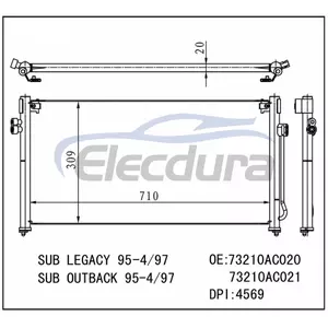 73210AC020 Kondensor AC Subaru Legacy 1995-1997