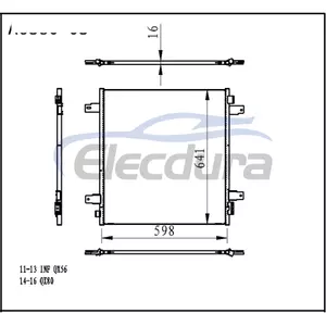 Conjunto do condensador do A/C de 921101LA0A Infiniti QX56 2011-2013