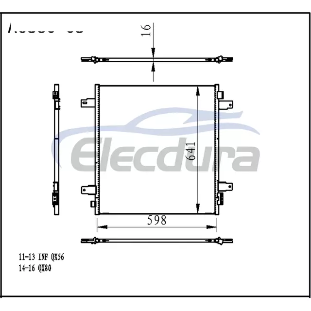 921101LA0A Infiniti QX56 2011-2013 Conjunto de condensador de aire acondicionado