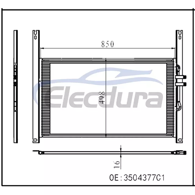 3504377C1 International 9200 Series 1999-2002 Condenseur de climatisation