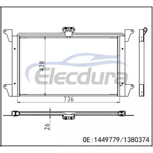 1449779 Scania 4 Series 1996-2001 A/C คอนเดนเซอร์