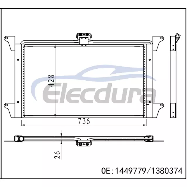 1449779 Condenseur de climatisation Scania s&eacute;rie 4 1996-2001