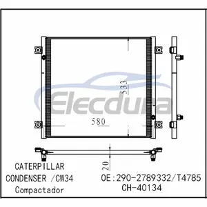 290-2789 Caterpillar CW34 A/C kondenseri