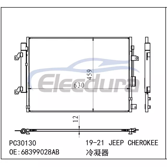 68399028AB Jeep Cherokee 2019-2023 Конденсатор кондиционера