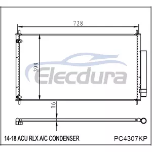 80110TY2003 Honda Acu Rlx 2014-2018 A/C kondenz&aacute;tor