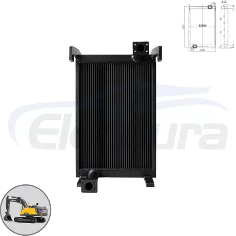 Radiatore dell'olio idraulico Volvo EC380D 17482432 fornitore all'ingrosso aftermarket