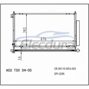 80110SEA003 Honda Acu Tsx 2004-2005 Klimakondensator