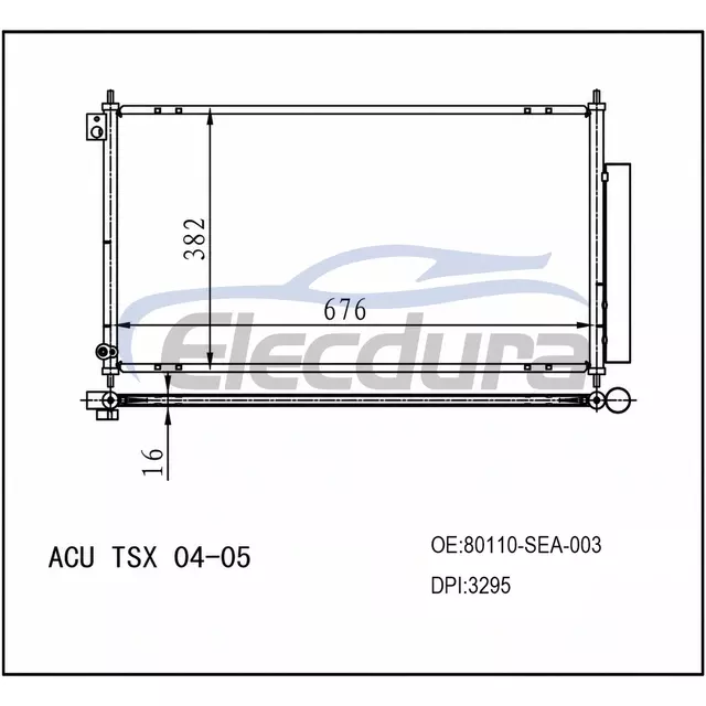 80110SEA003 Honda Acu Tsx 2004-2005 Skraplacz klimatyzacji
