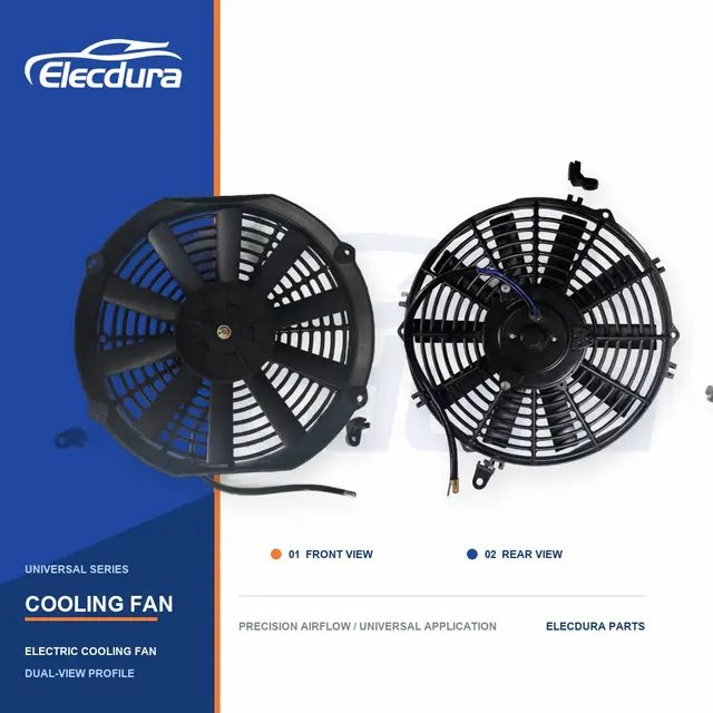Universel Ventilateur de refroidissement de radiateur Lame droite de 12 pouces 120W en gros