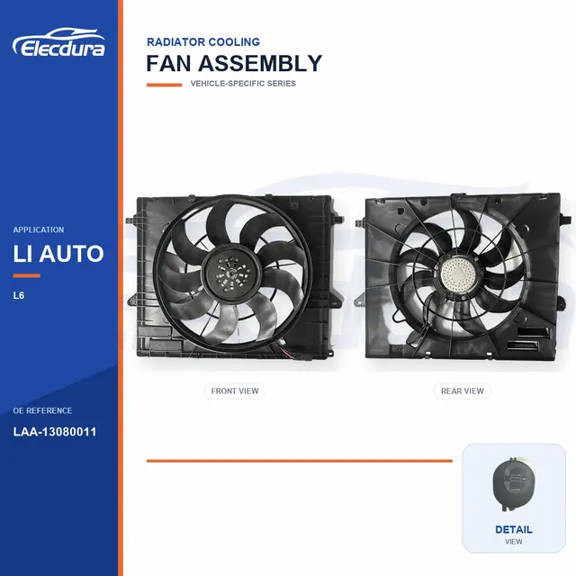 Hűtőventil&aacute;tor-egys&eacute;g Li Auto L6 LAA-13080011 t&ouml;meges sz&aacute;ll&iacute;t&aacute;shoz