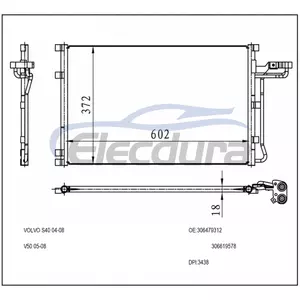 31418515 Volvo S40 2004-2008 Skraplacz klimatyzacji