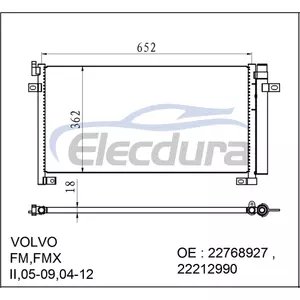 22768927 Volvo Fm 2005-2009 Skraplacz klimatyzacji