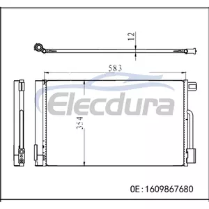 1609867680 Citroen Fiat Punto 199_ 2012-2013 คอนเดนเซอร์เครื่องปรับอากาศ