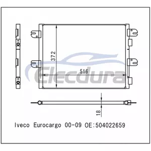 504022659 Iveco Eurocargo 2000-2009 Конденсатор кондиціонера