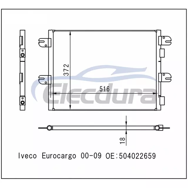 504022659 Iveco Eurocargo 2000-2009 A/C コンデンサー