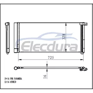 97057311100 Porsche Panamera 2010-2016 Aircocondensor